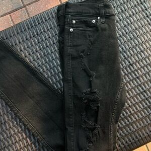 Hollister Men’s Black Distressed Stacked Skinny Jeans W28 L30 Advanced Stretch